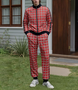 Trajes Deportivos para Hombre al por Mayor, Hechos a Medida, de 2 Piezas, con Cuello Alto, Manga Larga, Chaqueta con Bolsillos Laterales Dobles y Pantalones Deportivos - Product Image 1