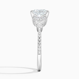 Anillo BOJ 0131 con Corte Princesa, Plata 925, Anillo Solitario de Lujo con Engaste de Puntas Marquise, Diamante de 2ct, Color D, VVS1, Moissanita, Certificado GRA, en Oferta - Product Image 3
