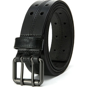 Ceinture en cuir de vachette décontractée pour homme avec boucle simple en acier classique - Écologique, haute résistance, légère - Product Image 1