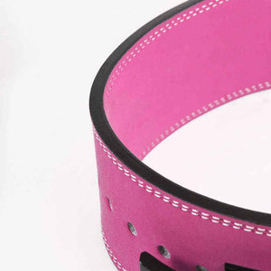 <b>Pink</b> Leather Lever Buckle Powerlifting <b>Belt</b> Weightlifting Gym Training Strength Support <b>Belt</b> Adjustable Fitness Lifting <b>Belt</b> - Product Image 2