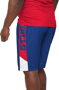 Pantalones Cortos Deportivos de Malla Azul Rey de los Buffalo Bills con Franjas Laterales Rojas y Logotipo del Equipo, en Poliéster Resistente - Product Image 4