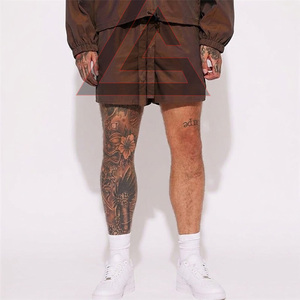 Factory Manufacture Customized Unisex Printed Nylon Breathable Windbreaker Suit Color Block Short <b>Sets</b> Full Zip Streetwear Men - Product Image 4