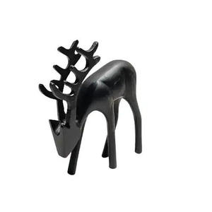 Sculpture de lapin en aluminium pour décorations de Noël sur base en bois, sculpture décorative de table pour chambre à coucher, en solde - Product Image 4