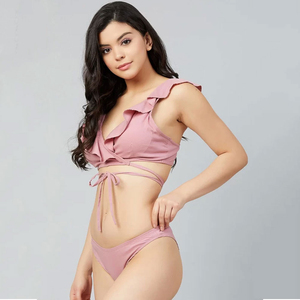 Ensemble bikini 2 pièces taille haute pour femme, haute qualité, avec logo frontal, imprimé animal, col halter, séchage rapide, anti-bactérien, tenue de plage 2026 - Product Image 2