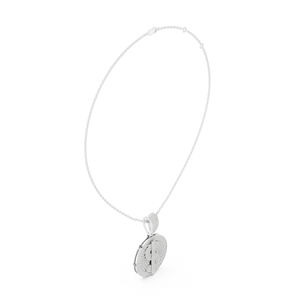 Collier pendentif en or rose 14 carats avec diamant de laboratoire, chaîne à maillons, bijou médaillon de luxe pour mariage, fiançailles, anniversaire - Product Image 6