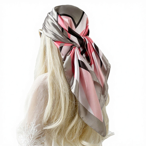 Écharpe en soie de créateur pour femmes, élégante écharpe en satin pour le cou, foulard de mode pour cheveux, châle léger et doux en soie - Product Image 5