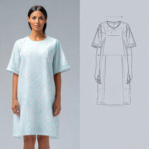 Uniformes de Hospital Personalizados Unisex de Punto 100% Algodón para Pacientes - Product Image 2