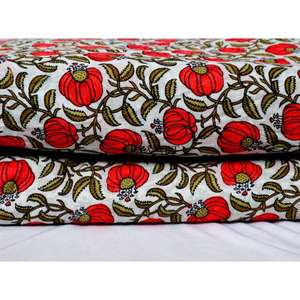 ผ้าฝ้ายพิมพ์ลายดอกไม้ด้วยมือ ผ้าสำหรับตกแต่งบ้าน ผ้าฝ้ายแท้เนื้อนุ่ม แห้งเร็ว ผ้าฝ้ายดีไซน์เนอร์จากธรรมชาติ ขายเป็นหลา - Product Image 6