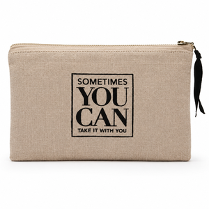 Custom Natural JUCO Jute Cotton Cosmetic Makeup Pouch Bag Foam Lined Zipper Ribbon <b>Puller</b> 20x12 cm Wholesale OEM Private Label - Product Image 2