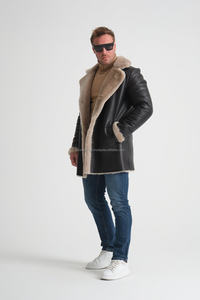 Veste bomber en toile de style motard pour homme, en cuir de vache, imperméable, avec logo personnalisé, de haute qualité, pour l'hiver - Product Image 6