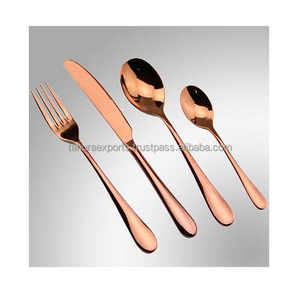 Juego de cubiertos de diseño moderno para servir cenas, juego de cubiertos de acero inoxidable con acabado plateado, hecho a mano, personalizado - Product Image 4