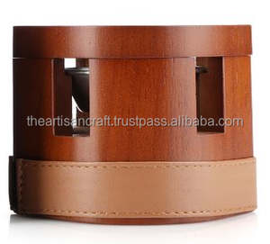 Boîte à encens en bois et en cuir Porte-encens Bakhoor Brûleur d'encens - Product Image 4