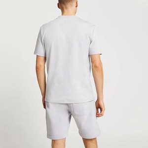 Conjunto de 2 Piezas de Ropa para Hombre, Camiseta de Manga Corta y Pantalones Cortos de Tela de Rizo, con Logotipo Personalizado, Estilo Casual, Precio al por Mayor, Trajes de Verano - Product Image 5