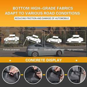 Sac de toit de voiture noir imperméable de 8 à 13,5 pieds cubes, porte-bagages de toit avec sangles robustes pour TOUTES les voitures - Product Image 4
