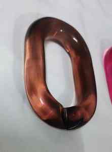 Cadena de Resina Brillante Colorida al Por Mayor a Precio de Fábrica, Joyería Acrílica de Estilo Hip Hop con Contraste de Color - Product Image 3