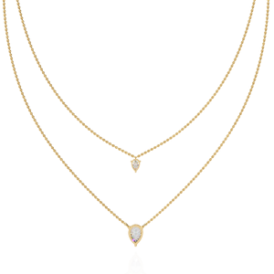 AMBER JEWELS Collar con Colgante de Moissanita Corte Esmeralda, Plata 925 con Baño de Rodio, Gargantilla Minimalista Unisex para Uso Diario - Product Image 5