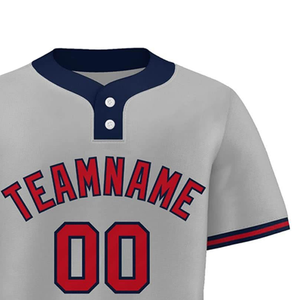 Camiseta de Béisbol y Sóftbol Personalizable, Transpirable, 100% Poliéster, 180g, para Hombre/Mujer, Camiseta Corta Estampada con Dos Botones y Nombre del Equipo - Product Image 4