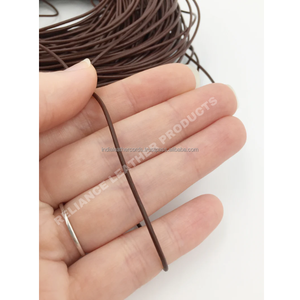 Carrete de cordón de cuero redondo negro genuino de 1 mm para decoración de abalorios DIY, hallazgos de joyería al por menor y componentes para colgar en la pared - Product Image 3
