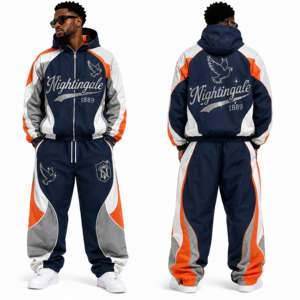 Conjunto Deportivo de 2 Piezas para Hombre, Personalizado, Transpirable, de Nailon Plisado, con Franjas Reflectantes UV, Cortavientos de Invierno, Ecológico - Product Image 3