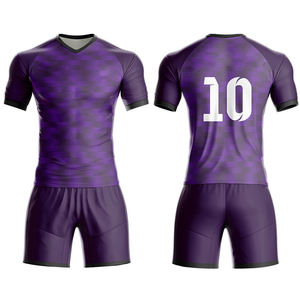 Fournisseur en gros – Ensemble maillot de football géométrique personnalisé pour homme, col en V, manches courtes, en polyester anti-humidité - Product Image 1