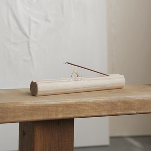 Porta Incienso Cilíndrico de Madera Minimalista de Lujo, Recolector de Ceniza Natural, Elegante para Decoración del Hogar, Fragancia y Aromaterapia - Product Image 1