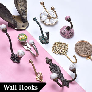 Crochets muraux en fer Fleur de Lys, style antique, crochets métalliques vintage, porte-clés nautique, crochets décoratifs rustiques pour manteaux, chapeaux et serviettes - Product Image 4