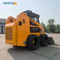 IMPETUS Mini Mesin Konstruksi Beroda Skid Steer Loader 300kg 450kg 700kg 900kg Skid Steer Loader Dijual