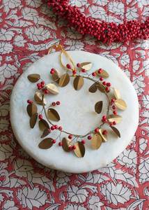 Handmade Circle <b>Candle</b> Holder Leaf Tealight Stand Decorative Floral Ornament for Home Christmas Decor - Product Image 5