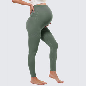 Legging de maternité de haute qualité avec matière extensible douce et taille de soutien pour des activités quotidiennes confortables - Product Image 4