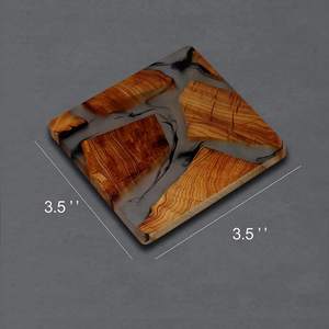 Wood with Poly Resin Absorbent <b>Coaster</b> ,Epoxy <b>Coaster</b> for <b>Drink</b> - Product Image 6