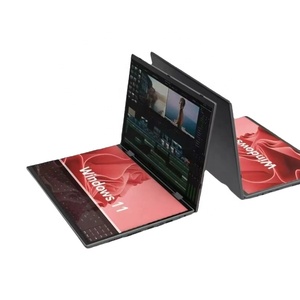 Bon marché, ordinateur portable N95 14 pouces + 14 pouces, écran tactile double écran lié, logo fin haut de gamme, clavier OEM pour cadeau de bureau - Product Image 5