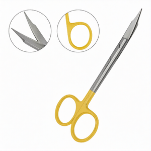 Ciseaux Goldman-Fox TC 5″ en acier inoxydable courbé, instrument chirurgical dentaire, outil de découpe de tissus de précision pour dentistes - Product Image 2