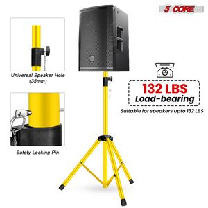 Soporte de Trípode para Altavoces PA de Alta Resistencia, Ajustable de 31 a 54 Pulgadas, Inserto de 35 mm, 132 Libras por Par, Accesorios para Altavoces PA de DJ - Product Image 3