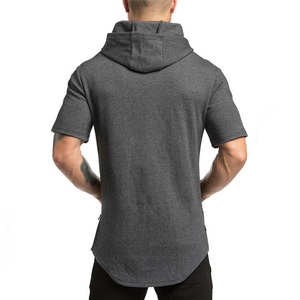 T-shirts à capuche pour hommes personnalisables de haute qualité, à manches courtes, sportifs et décontractés, séchage rapide pour la course à pied et le fitness - Product Image 4