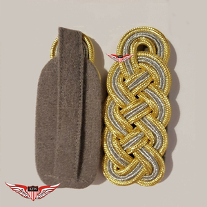 KEW Eco-Friendly Vintage <b>Braided</b> Gold Silver Mylar Thread Epaulettes Luxury Fashionable Shoulder Boards Garment <b>Accessory</b> - Product Image 1