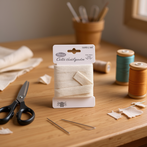 Ilan Cotton Tape 25mm X 2.5m Beige <b>Webbing</b> For Crafting And Sewing - Product Image 3