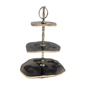 Utilizado en la ceremonia de boda, soporte de pastel de 2 niveles de madera Natural de alta calidad, soporte creativo moderno para pasteles y pasteles, soporte para pasteles - Product Image 4