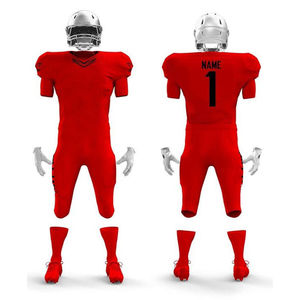 Uniforme de football américain personnalisé sublimé 100% polyester avec marquage et logo personnalisés, respirant, séchage rapide, vêtements d'équipe - Product Image 2