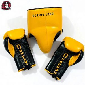 Gants de boxe en cuir véritable haute durabilité 2026 avec support de poignet sécurisé, protection de la tête assortie et protections abdominales - Product Image 6