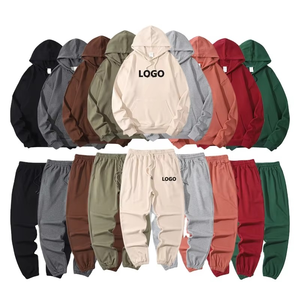 Men's Light Blue Hooded <b>Tracksuit</b> Full Zipper Side Pockets Breathable Casual Regular Fit Autumn Wear Solid Color Cotton - Product Image 1