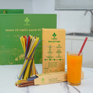 Pajitas sostenibles para bebidas hechas de arroz que ofrecen un sabor neutro y un rendimiento confiable al beber. - Product Image 4