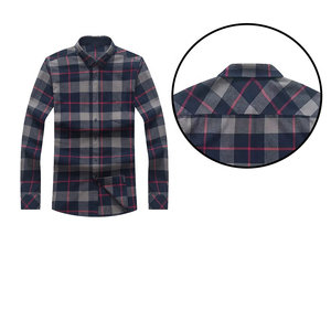 Men's Plaid Flannel Shirt Long Sleeve Button Down Casual Cotton Checkered Turn-down Collar Autumn Wear flannel shirt men - Product Image 6