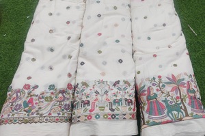 Premium Handcrafted Mall Chanderi Fabric – Lightweight Cotton Silk, Intricate Embroidery, Ideal for Designer Sarees, Lehengas, - Product Image 5