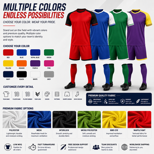 Custom Football Team Uniform Soccer Jersey Shorts and <b>Socks</b> Set Breathable Quick Dry Match Training Kit Manufacturer - Product Image 2