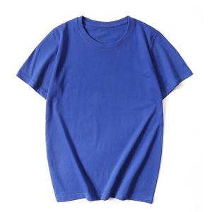 T-shirt basique en coton CVC à col rond, coupe ample, manches courtes, couleur unie, prix d'usine Chine, vente en gros Bangladesh - Product Image 4