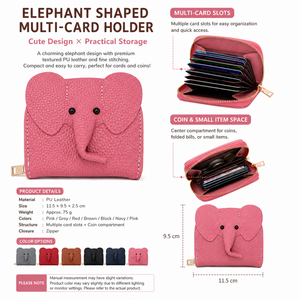 OEM Custom Fashion Elephant <b>Card</b> <b>Holder</b> <b>Wallet</b> Slim Multi-Slot Organizer Portable Minimalism Coin Purse <b>for</b> Daily Use Stationary - Product Image 2
