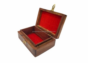 Handcrafted Wooden Rectangle Jewelry <b>Box</b> with Floral Inlay Vintage Carved <b>Keepsake</b> Storage <b>Box</b> for Gifts & Accessories - Product Image 5