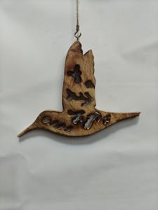 Oiseau en bois suspendu - Product Image 5
