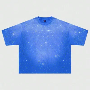 เสื้อยืดครอปประดับคริสตัลคุณภาพสูง งานสั่งทำพิเศษ บริการ OEM ระดับพรีเมียม เป็นมิตรต่อสิ่งแวดล้อม ป้องกันรังสียูวี น้ำหนัก 180 กรัม สไตล์สตรีทแฟชั่นสำหรับผู้ชาย - Product Image 3