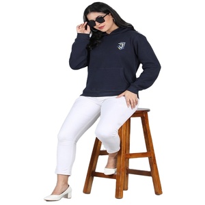 Sudaderas con capucha de lana de peso pesado de gran tamaño con estampado de logotipo personalizable para mujer nuevo estilo informal invierno stock oferta sudaderas chaquetas - Product Image 2